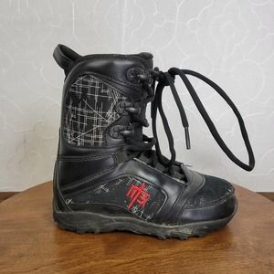 Millenium 3 Mens Boots Youth 5 Black Militia Snowboard Lace-Up All-Mountain